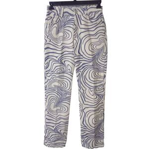 Zara swirl printed straight leg high waist 5 pocket jeans size 4